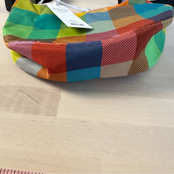New BAGGU Small Nylon Crescent Bag in Madras - Picture 4 of 8